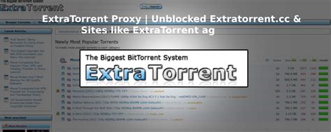 proxy of extratorrent|ExtraTorrent Proxy Sites List in 2022 (Best Working .